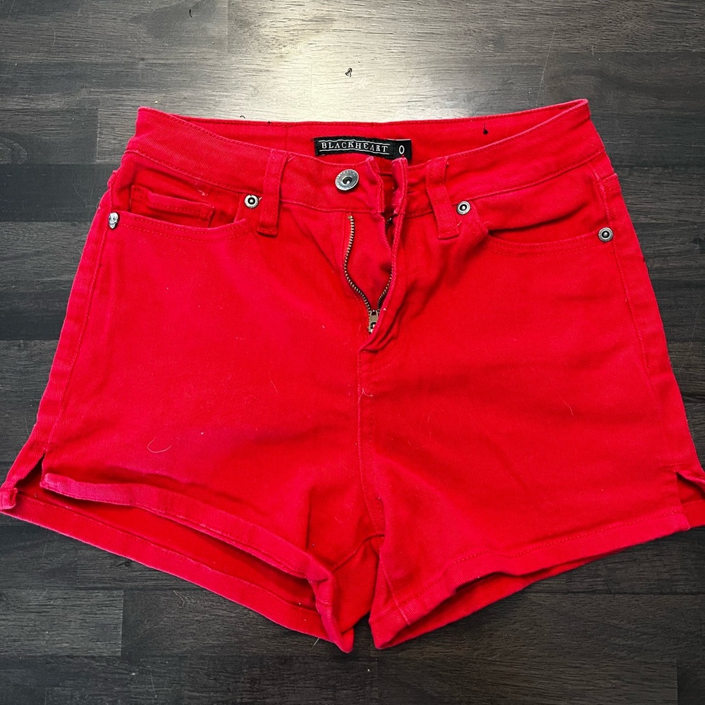 Red Blackheart jean shorts size 0